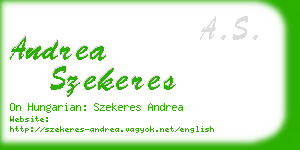 andrea szekeres business card